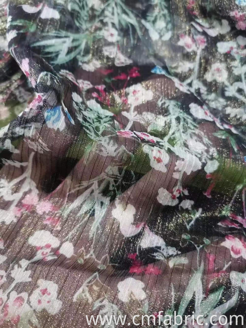 30d Polyester Chiffon Crepe Foil Printed Fabric Jpg